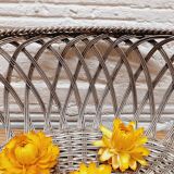 Vintage braided metal basket