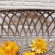 Vintage braided metal basket