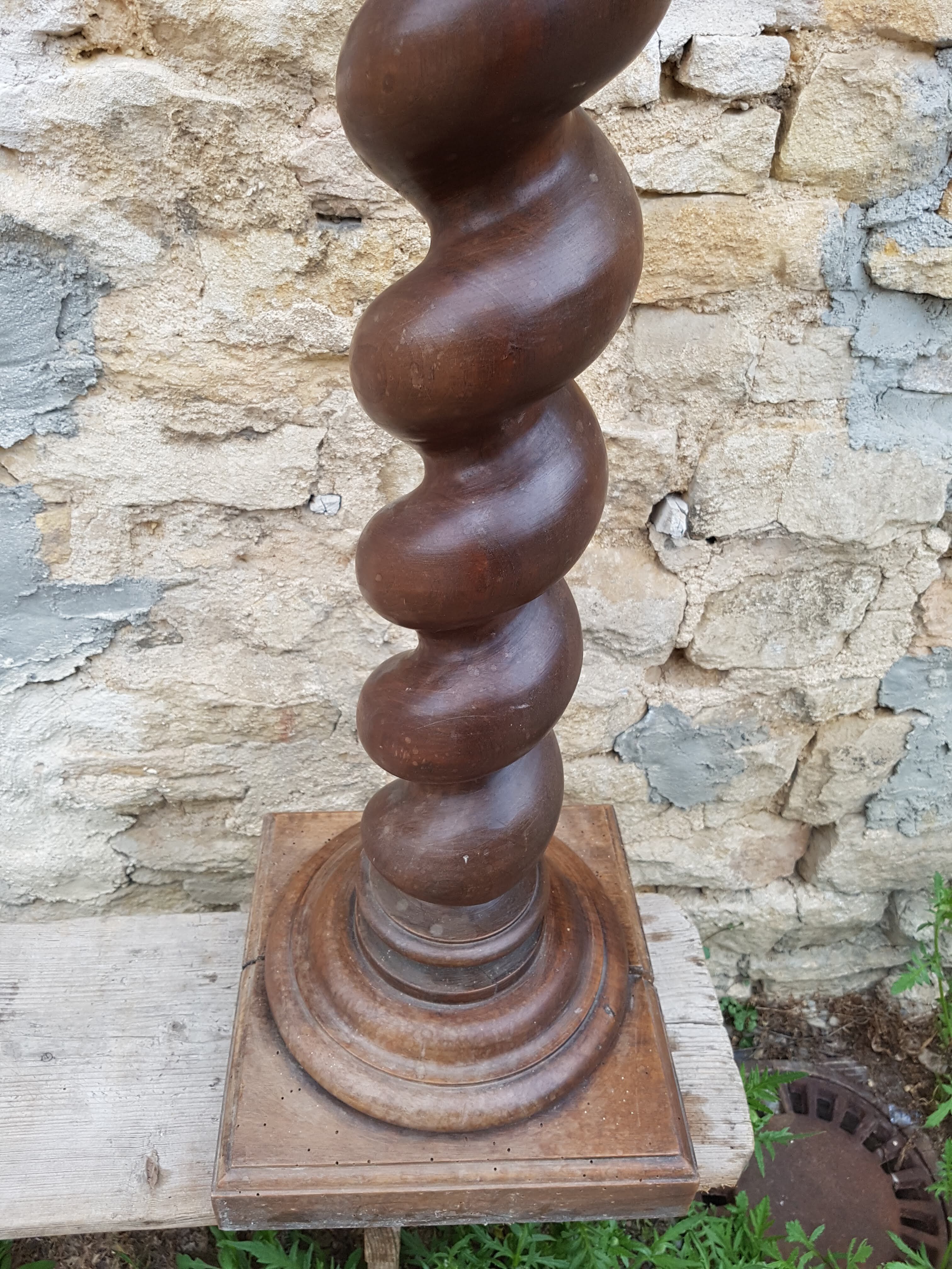Wooden torso column