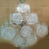 TRANSPARENT AND PULEGOSO “DISKS” MURANO GLASS CHANDELIER
