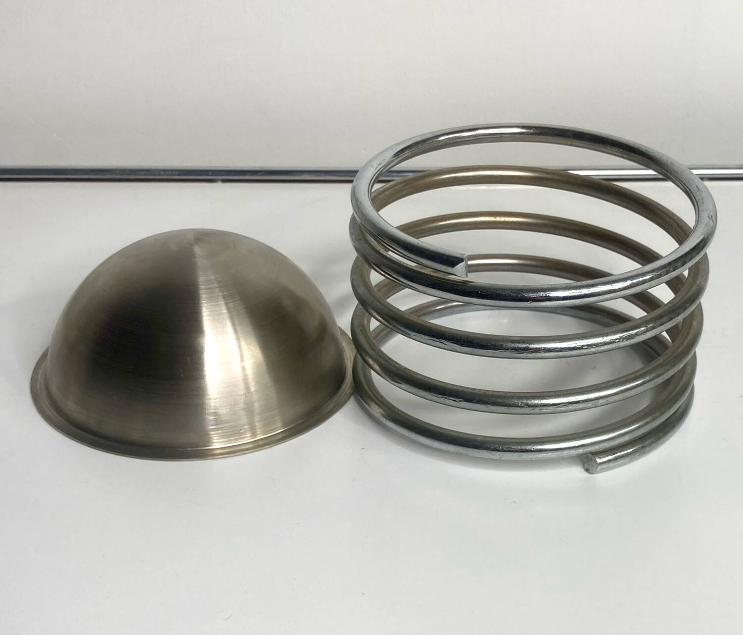 Stainless steel ashtray from the 70s