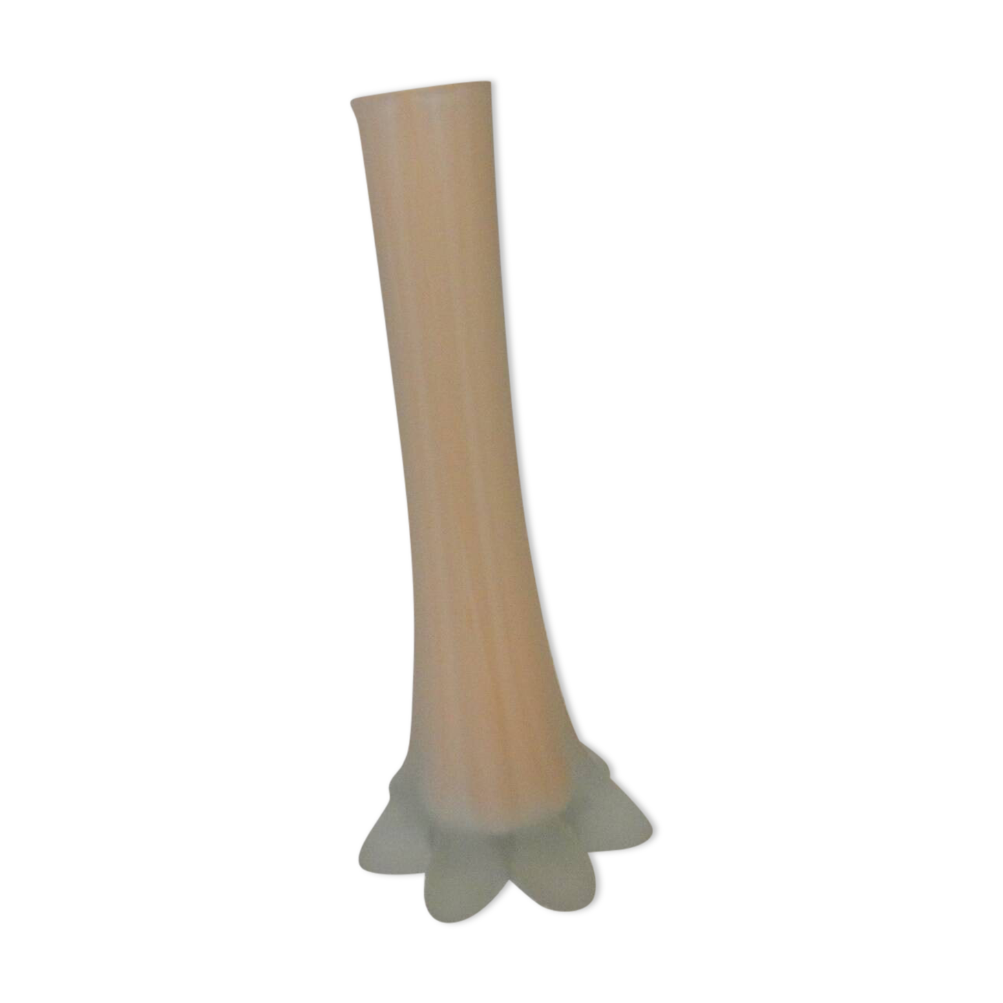 Small vintage pink satin sand glass soliflore