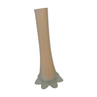 Small vintage pink satin sand glass soliflore