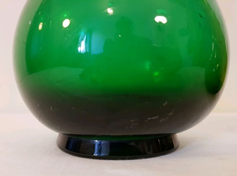 Set of two green bottles