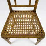 Pair of faux bamboo dining chairs, 1970s