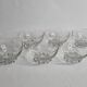 Set of six engraved crystal bowls in Art Deco style on spherical feet