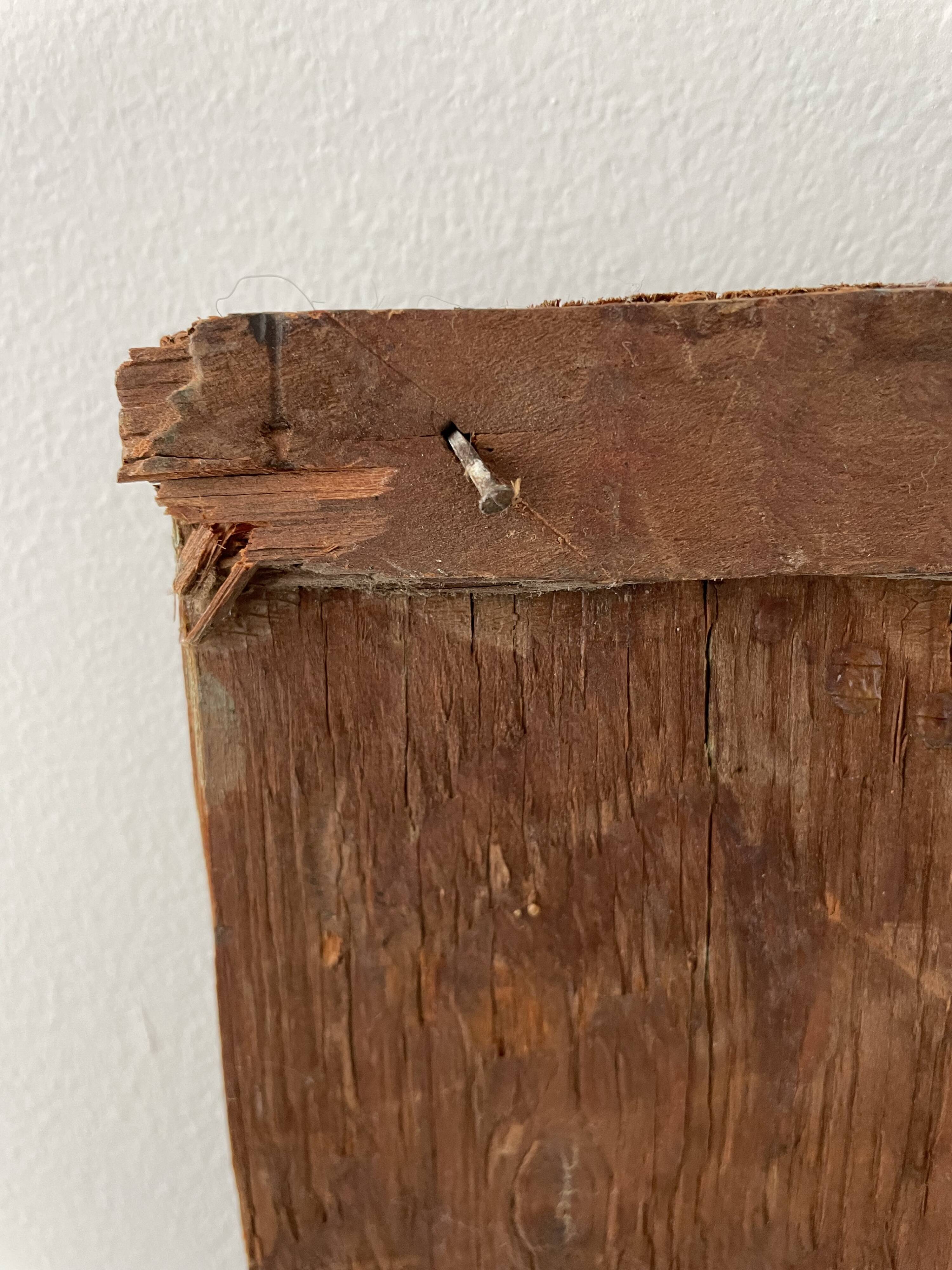 Ancient oil on wood painting