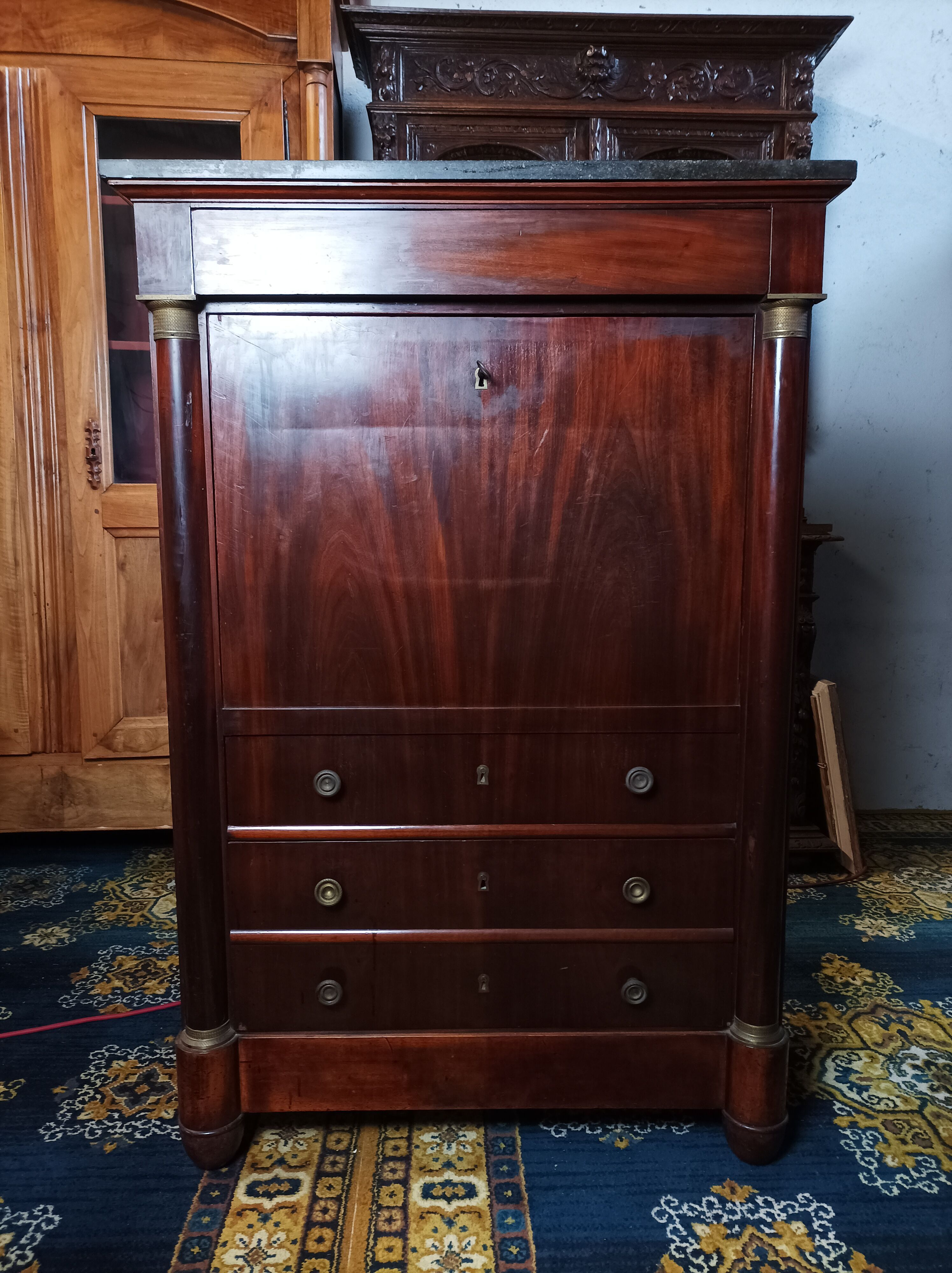 Secretaire Empire en acajou