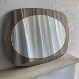 Miroir en verre fumé 70’s space age