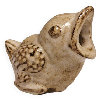 Little cuckoo cub made of ceramic, from Danish Enø art pottery