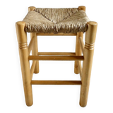 Light wood stool and mulched seat