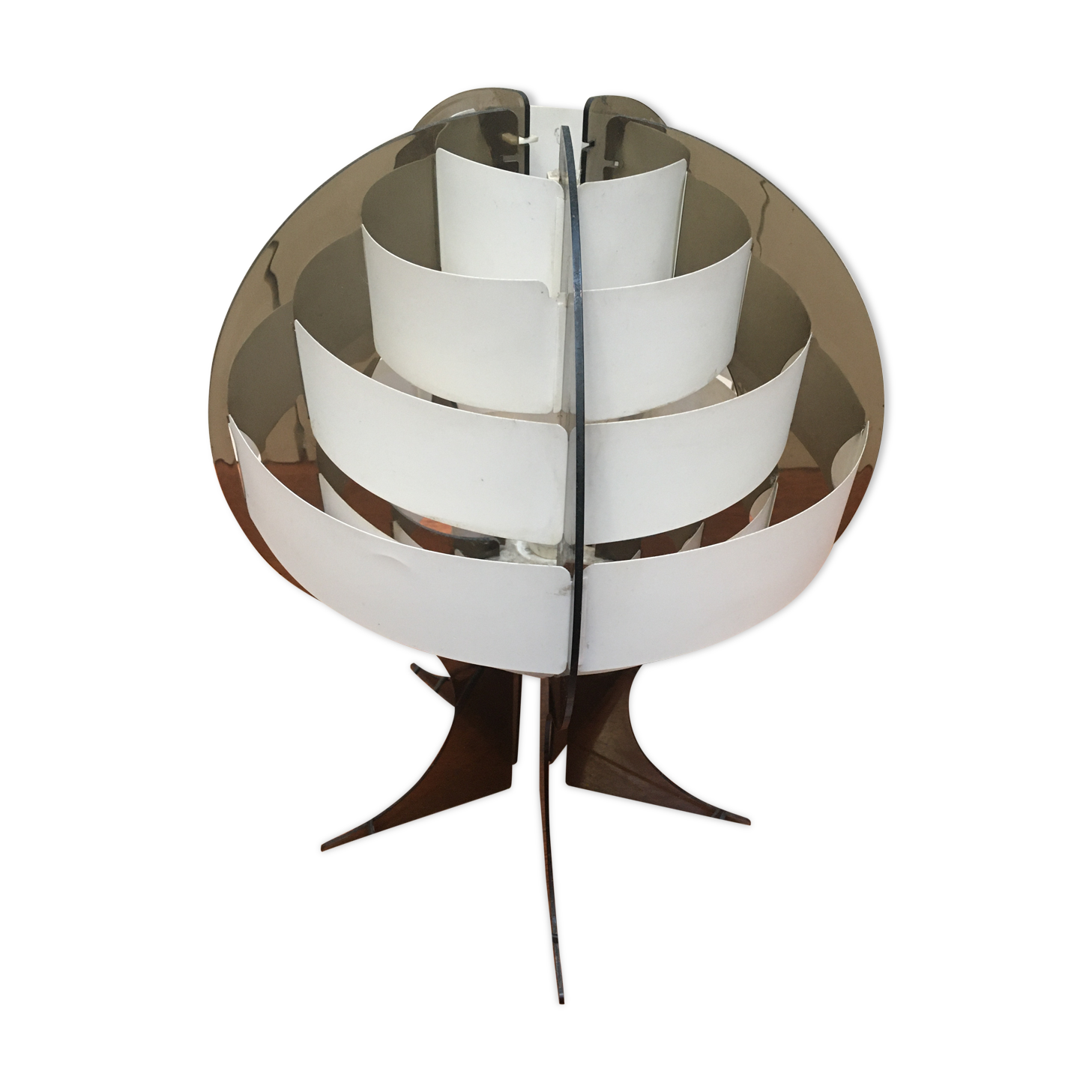 Morten Goettler lamp smoked plexiglas white slats