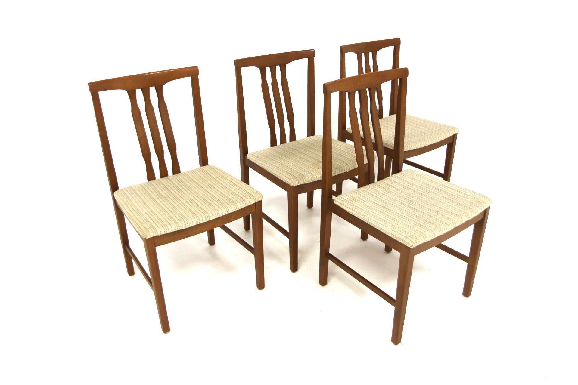 Set of 4 Scandinavian beech chairs, Helmer Petterssons Möbelaffär, Sweden, 1960