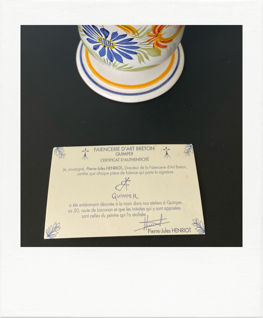 Large apothecary pot Henriot Quimper