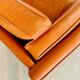 Vintage retro Danish Mogens Hansen 2 person cognac leather sofa