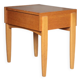 Vintage wooden bedside table, nightstand, side table, modernist.