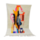 Abstract colored berber carpet 257 x 133 cm