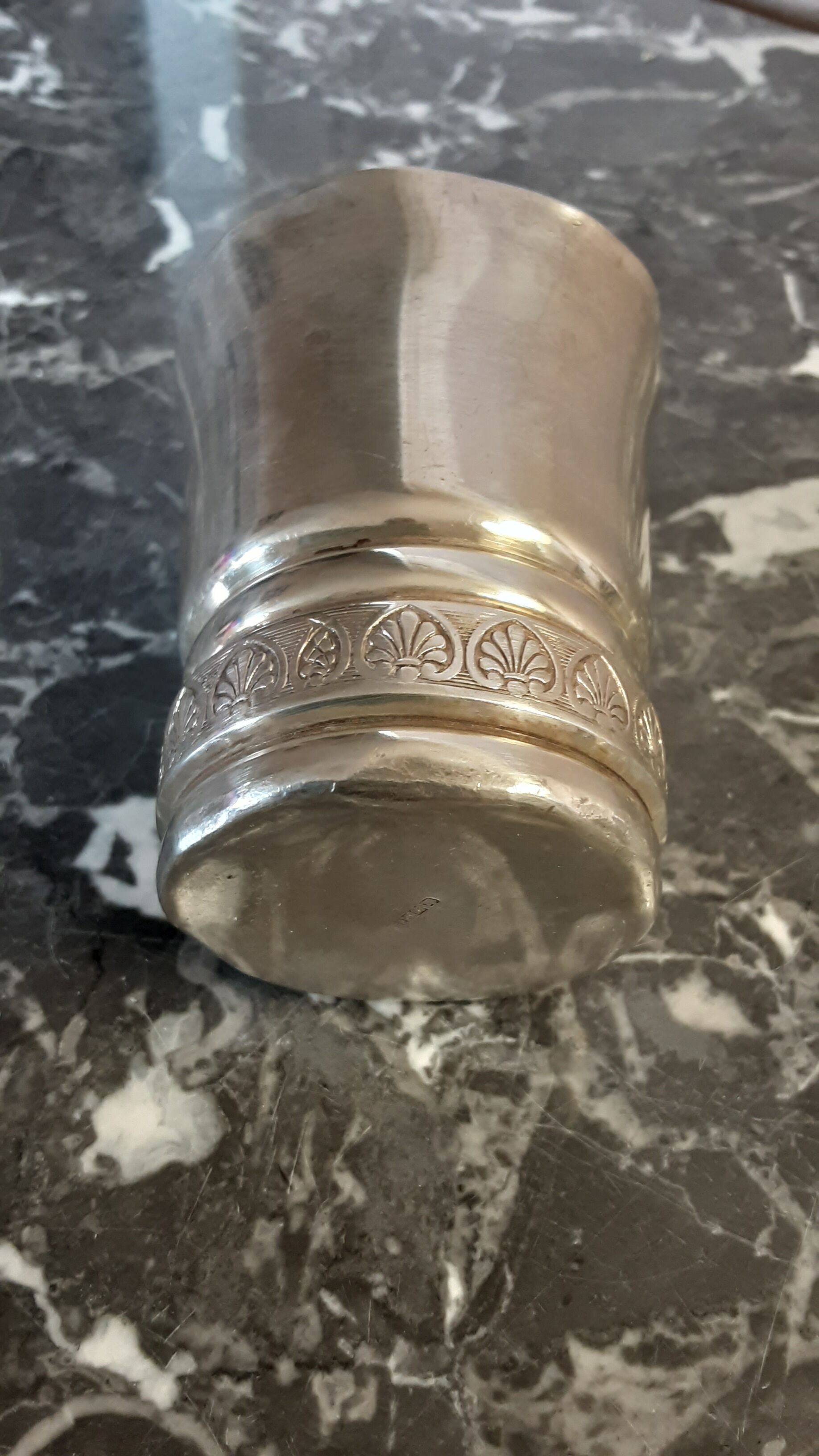 Set timpani and silver coquetier Gulden - vintage