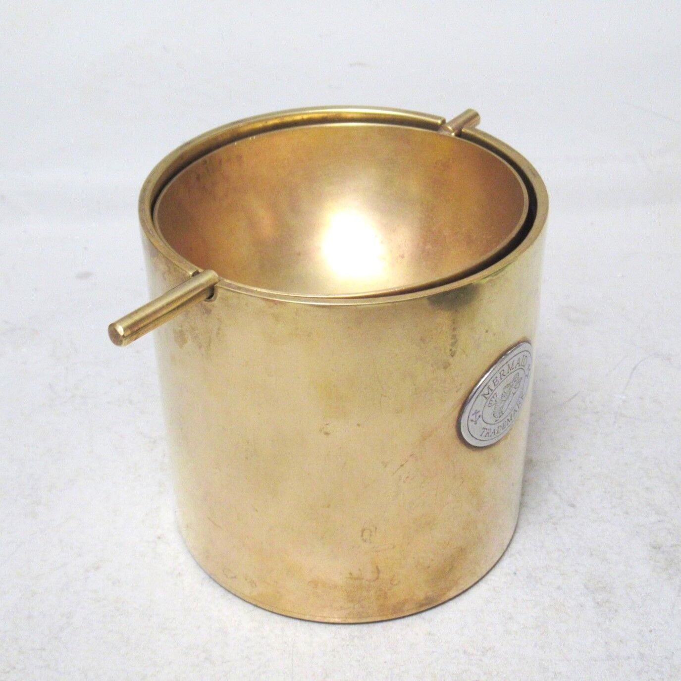 Cylinda brass ashtray Mermaid Trademark Annnées 60