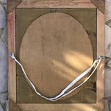 Golden wooden mirror 67 x 77 cm