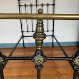 Victorian bed wrought iron and brass