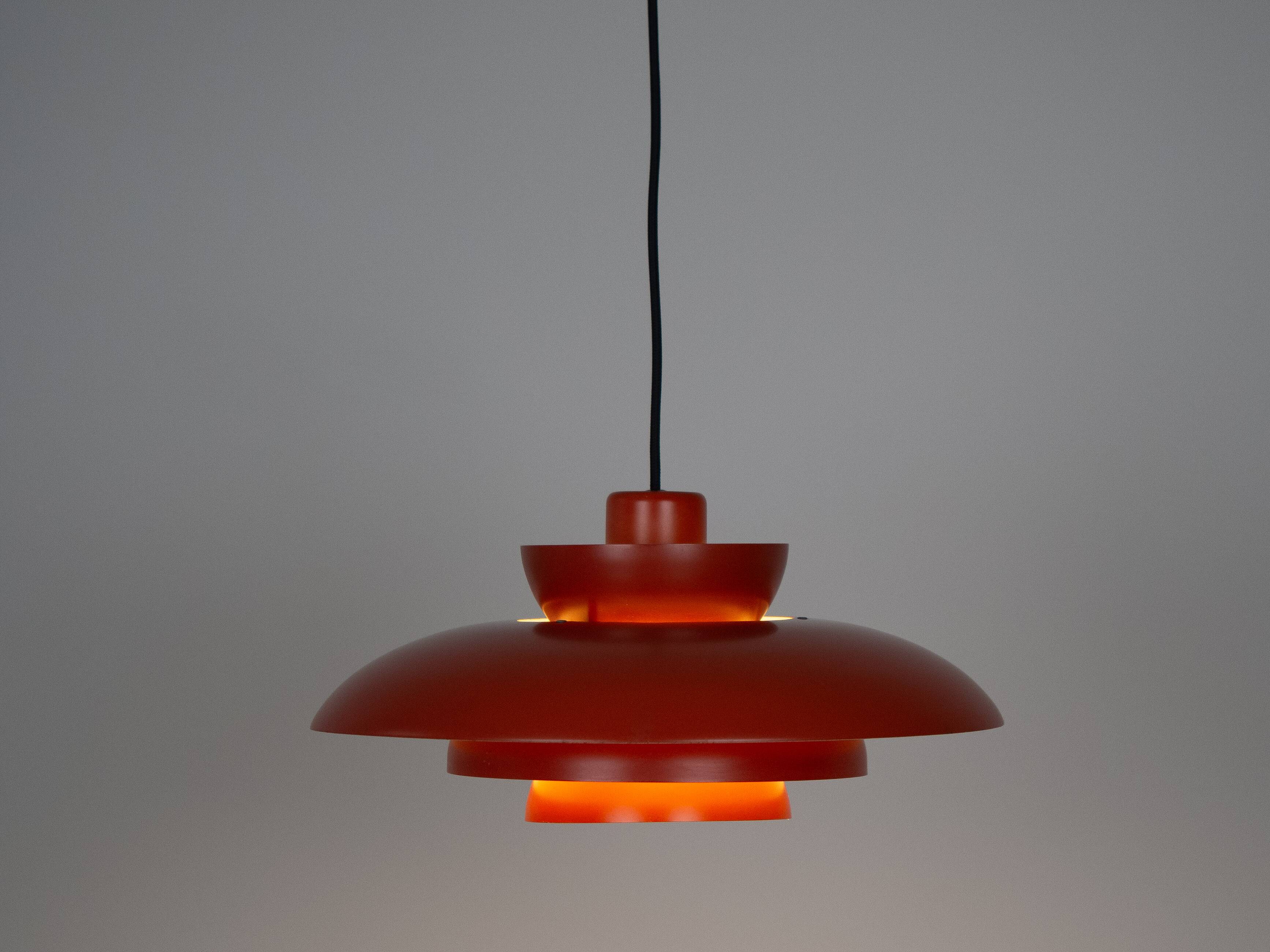 Danish vintage pendant lamp Penta by Jo Hammerborg, Fog og Morup, 1963