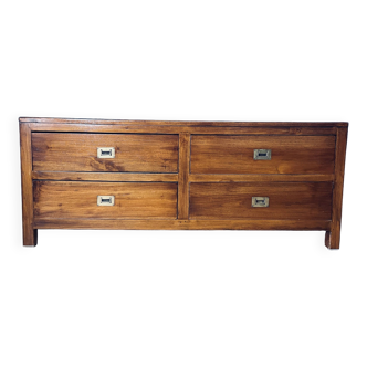Sideboard TV unit in solid mahogany wood