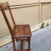 Paire de chaises Lorraines en bois brut