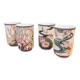 4 tasses japonaises Franklin Porcelain – Édition limitée 1981