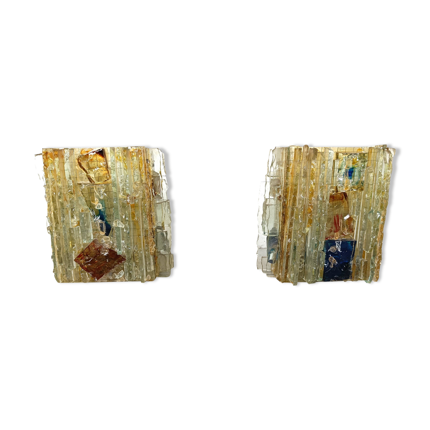 Vintage glass wall lamp by W. van Oyen for Raak, 1960s