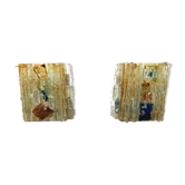 Paire d'appliquea vintage en verre de W. van Oyen pour Raak, 1960