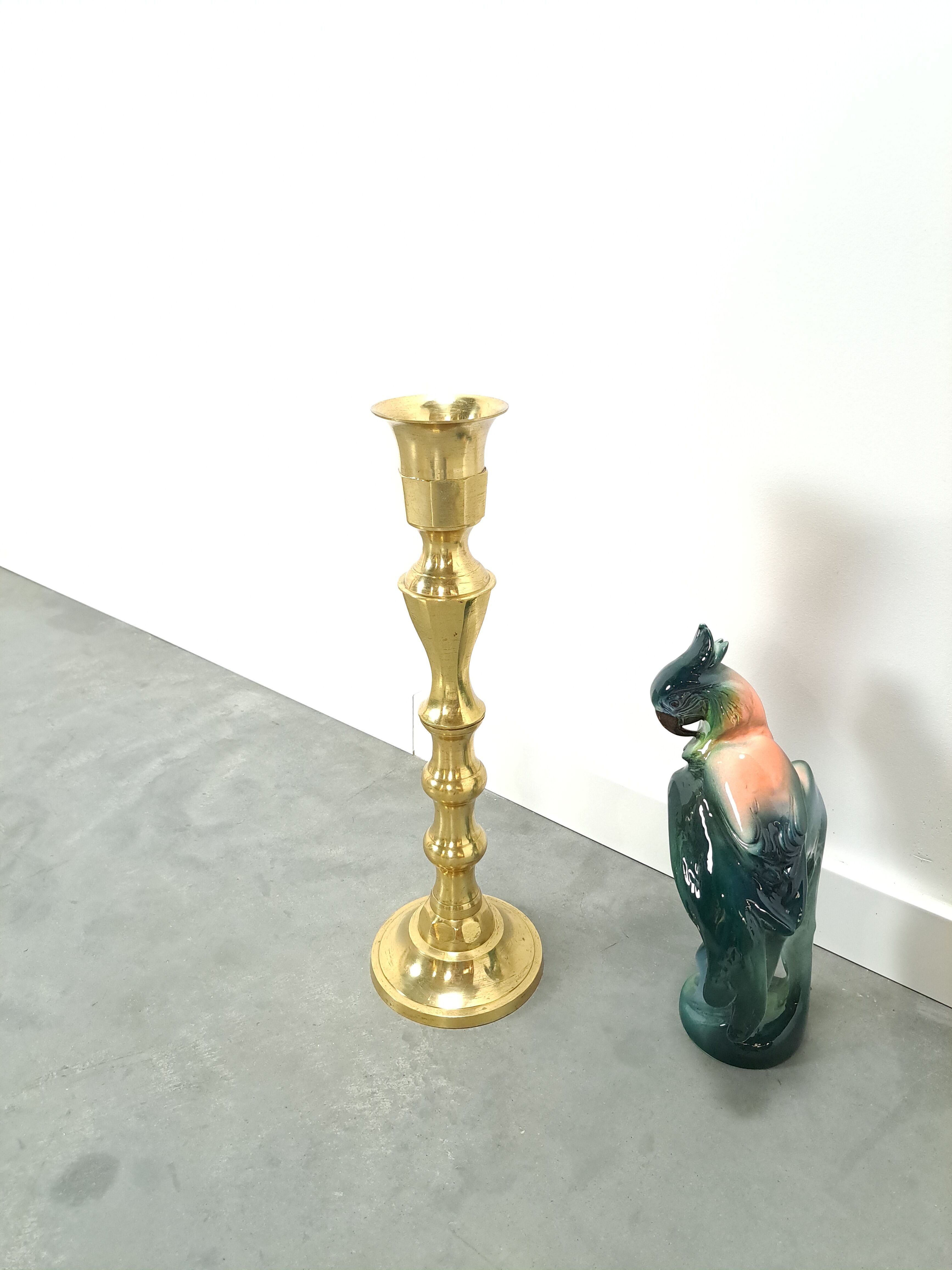 High gold candlestick vintage