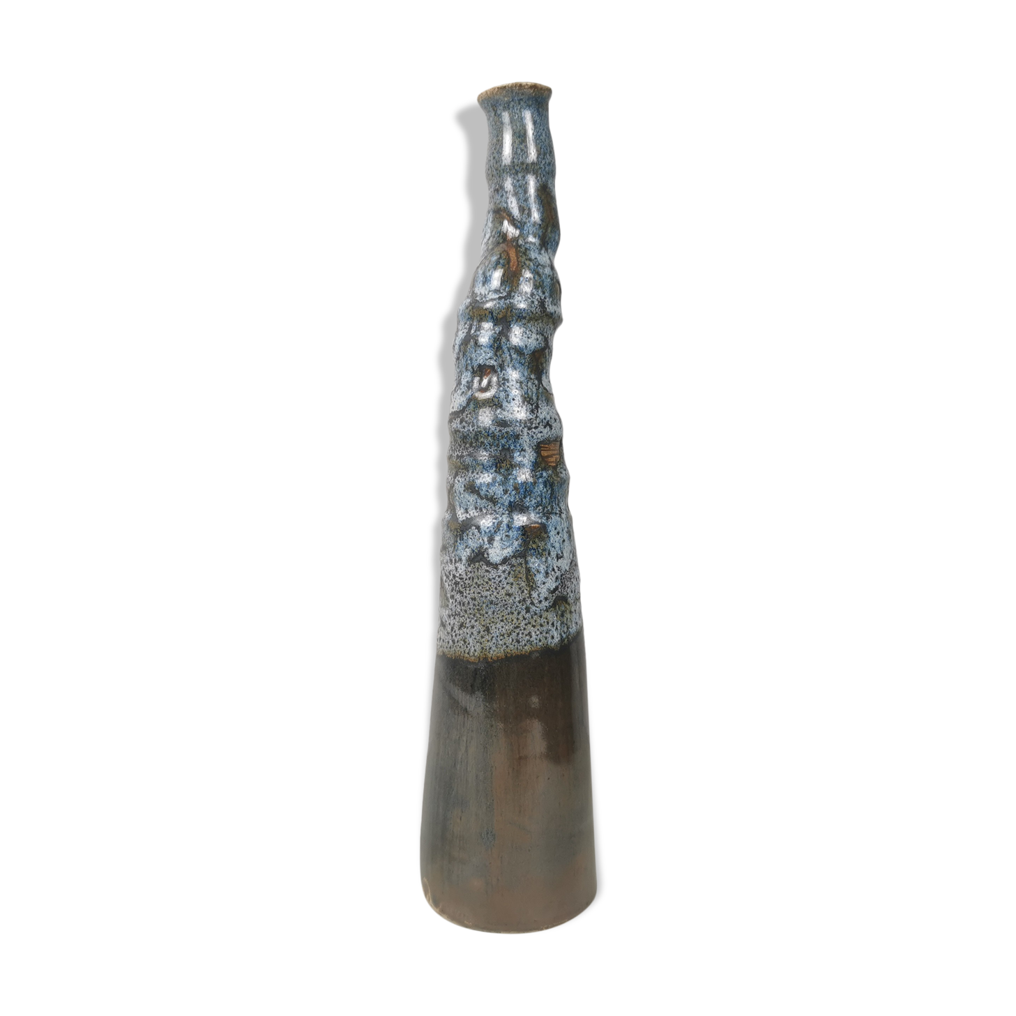 Vase soliflore terre vernissée
