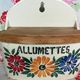 Ceramic matchbox and vintage antique wood dishes Creil Montereau HBCM