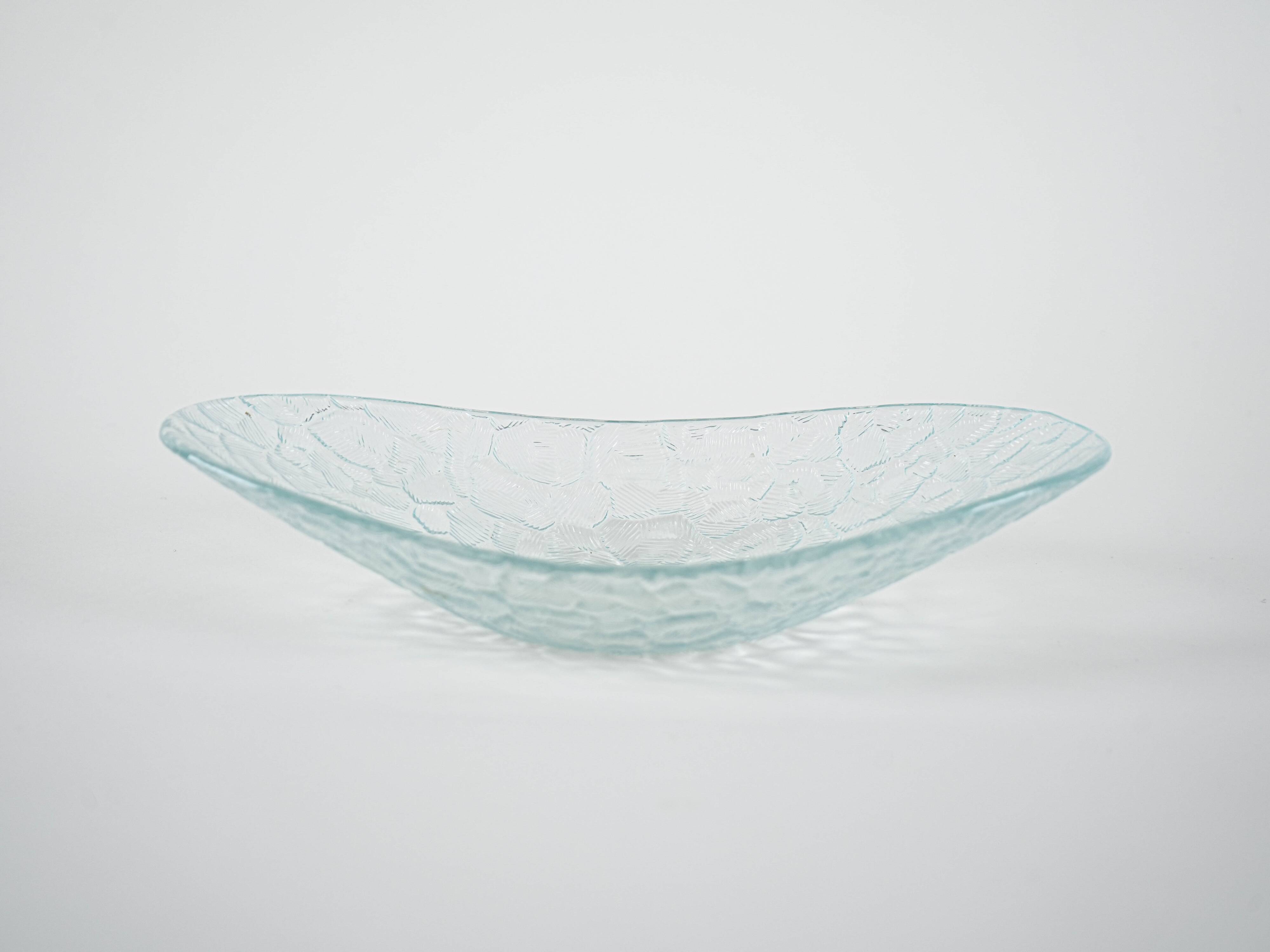 Glass serving dish, Danish design, 1970s, made in Denmark