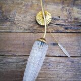 Vintage brass sconces and moulded glass wheat spikes