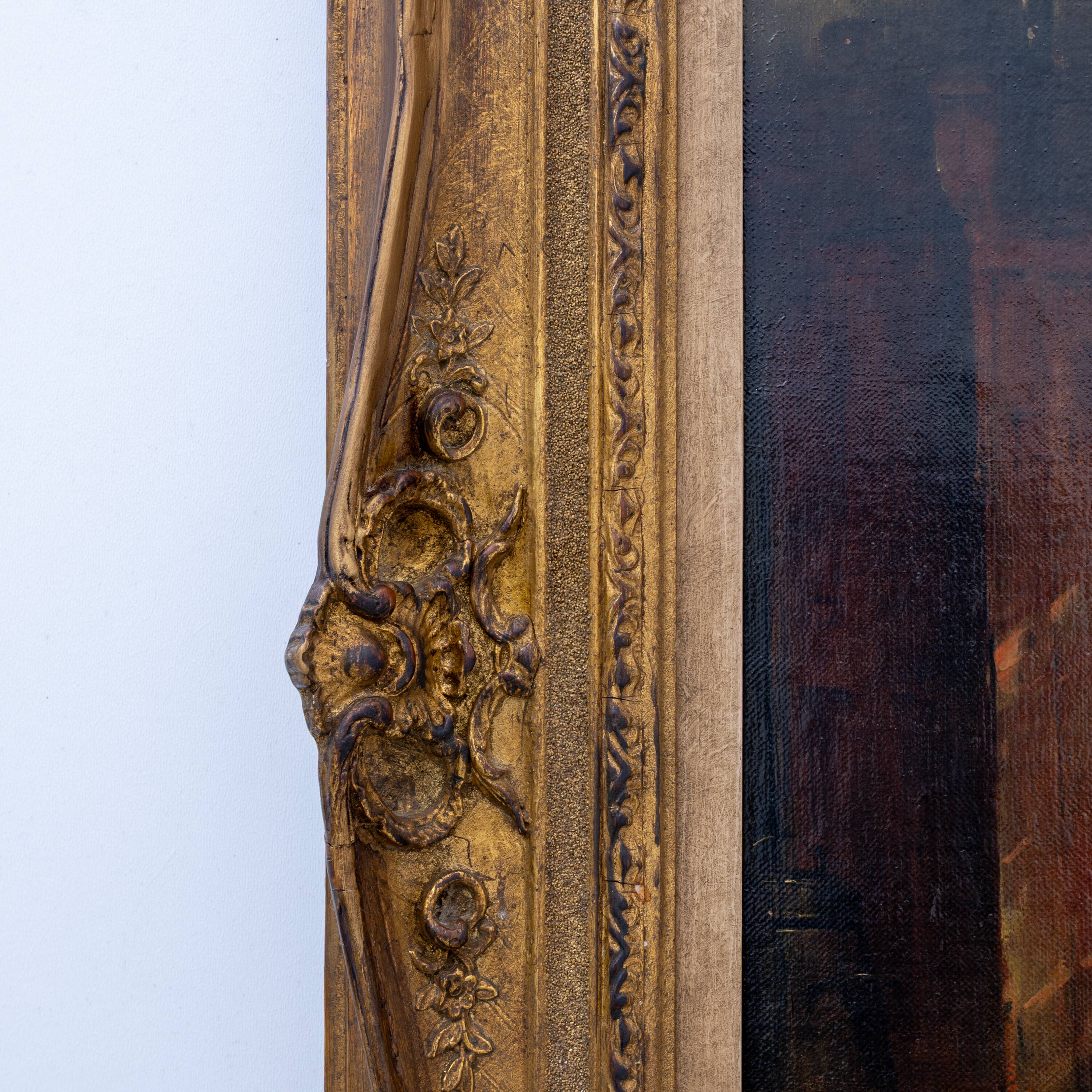 Edward Portielje "The letter", 19th Century Flemish oil Painting of Two Lad