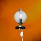 Lampe de table Space Age en opaline et chrome – Années 1970