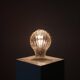 Vintage Murano craquelee glass chrome wall lamp