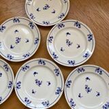 Saint Amand dessert plates blue flowers