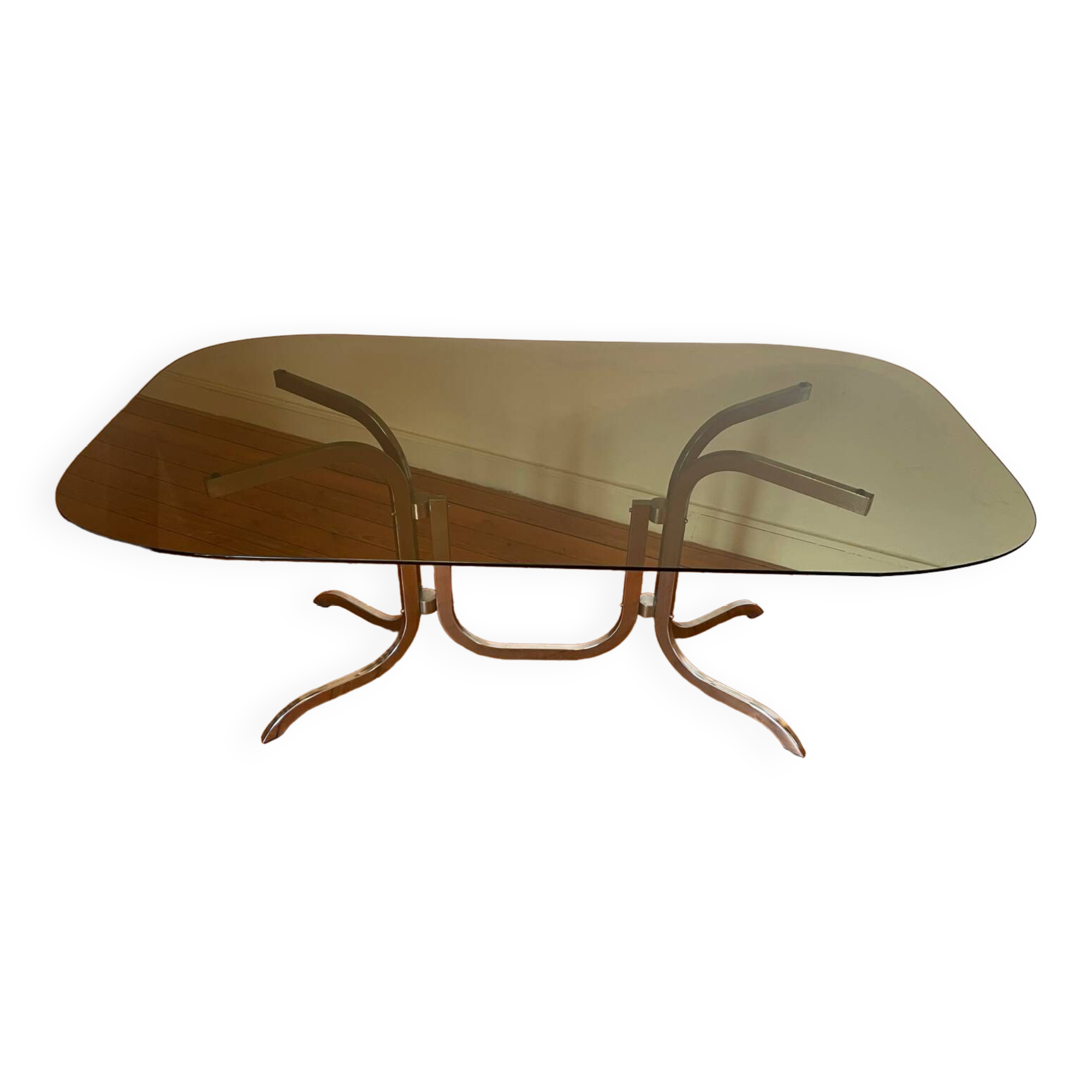Table à manger en verre + 4 chaises scandinaves LIVIA - DIP