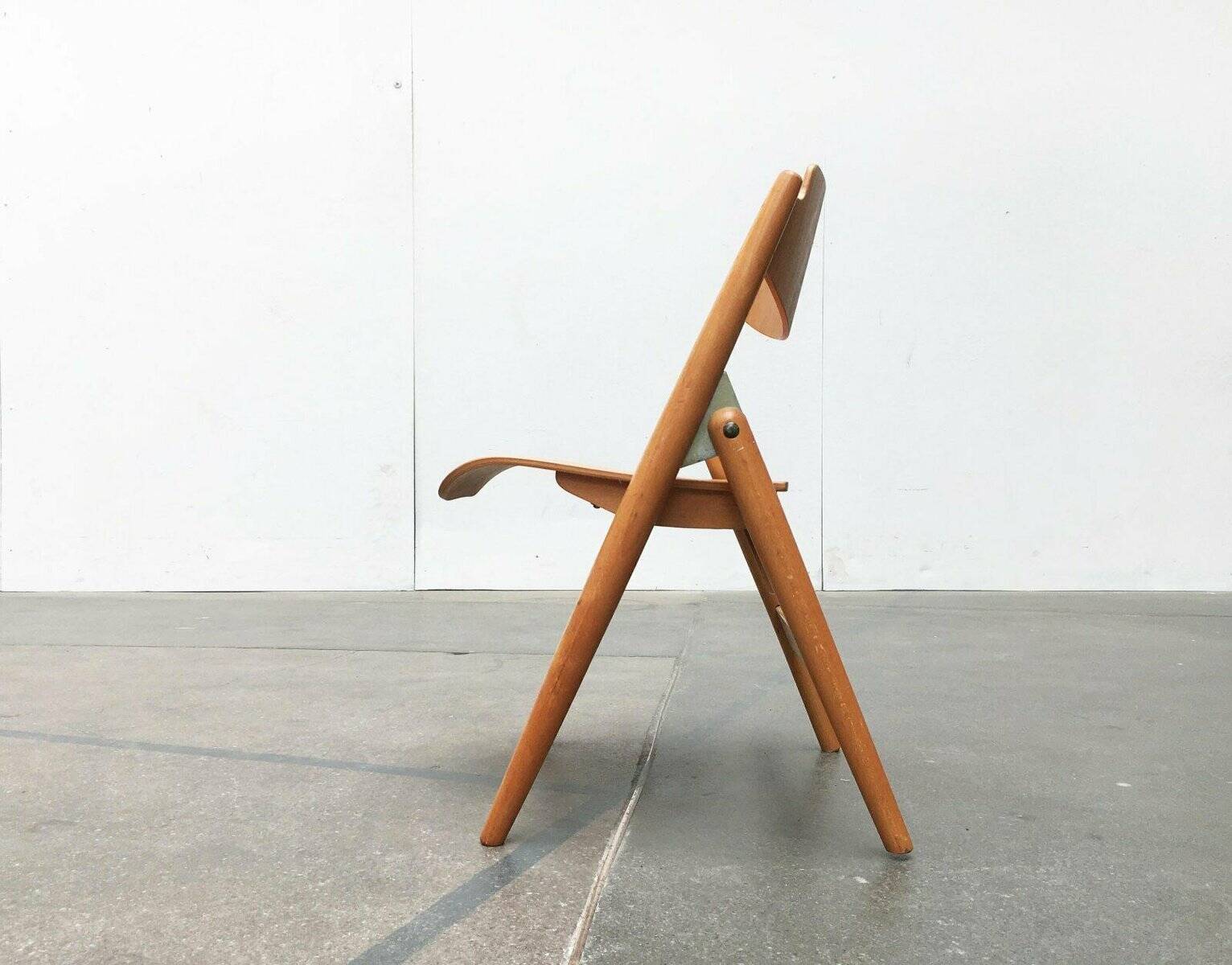 Set of folding chairs for children SE 18 German mid-century by Egon Eiermann for Wilde+Spieth, 1950s