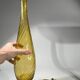 Yellow orange genie bottle in diamond wave textured glass, Glassware