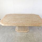 Vintage tesselated stone dining table by Maithland smith, 1970s