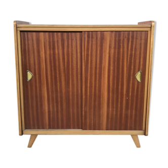Vintage Shoe cabinet with compass feet 1950 1960