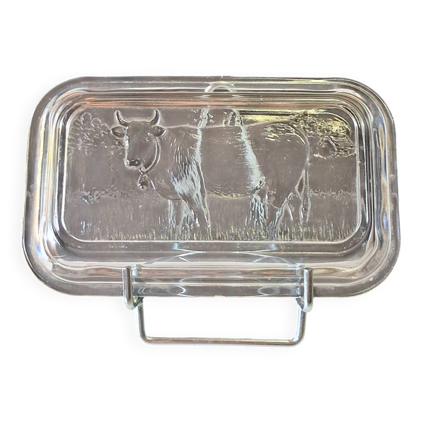 Très joli beurrier en verre de chez Arcoroc en très bon état