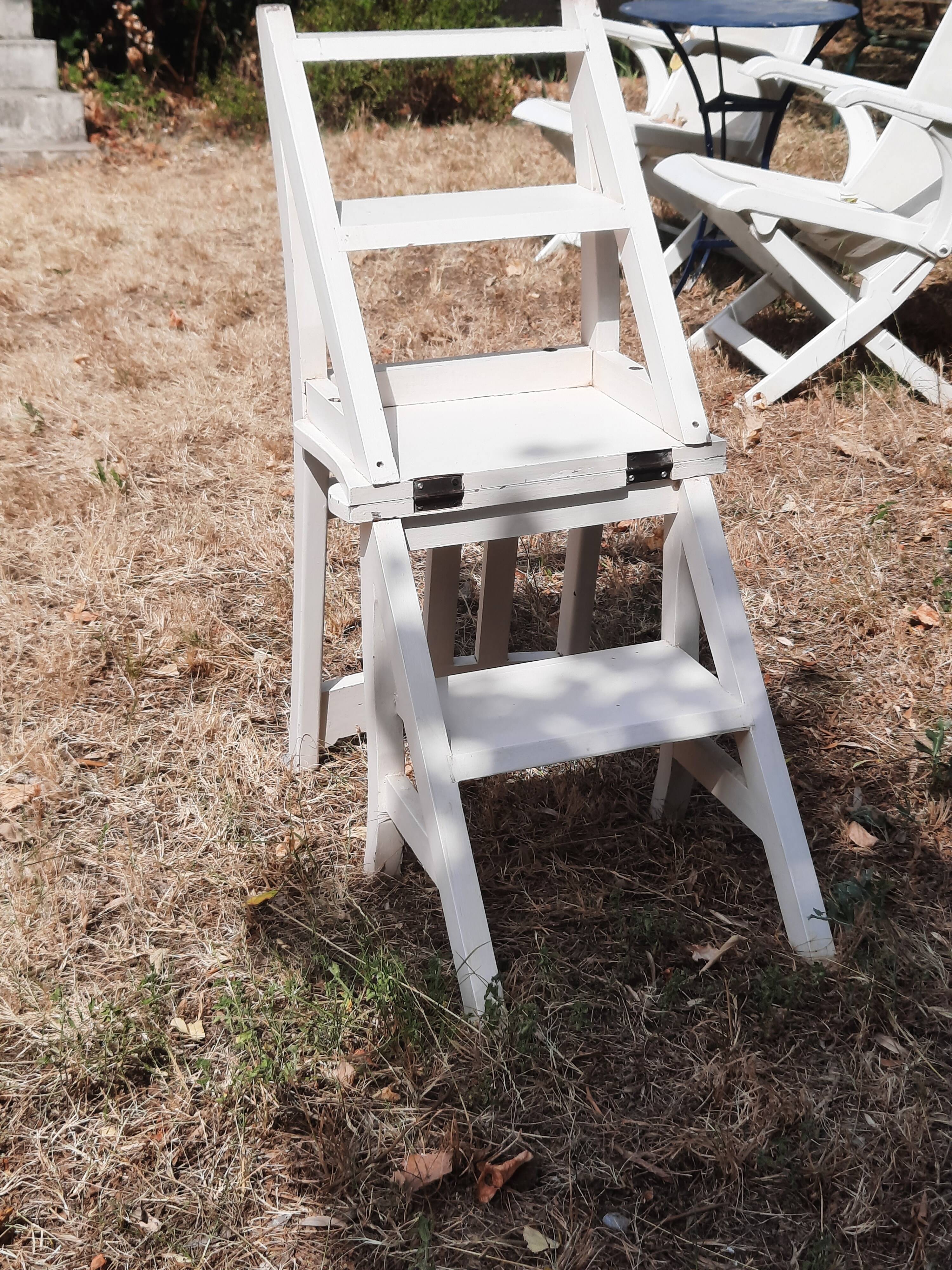 step stool/library chair