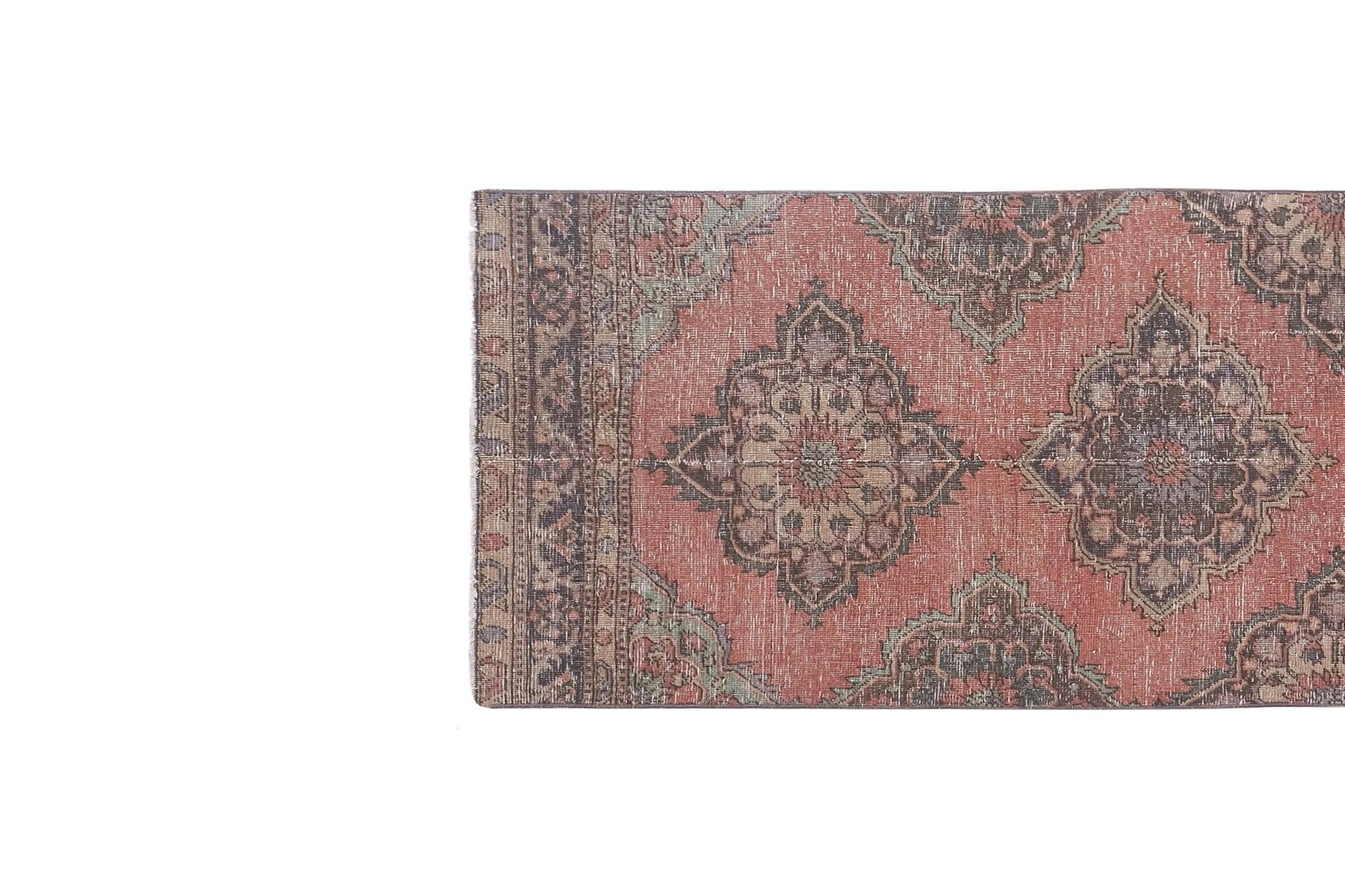 Vintage Turkish hallway rug 96x364 cm