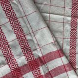 Vintage Finnish Finlayson red checkered tablecloth