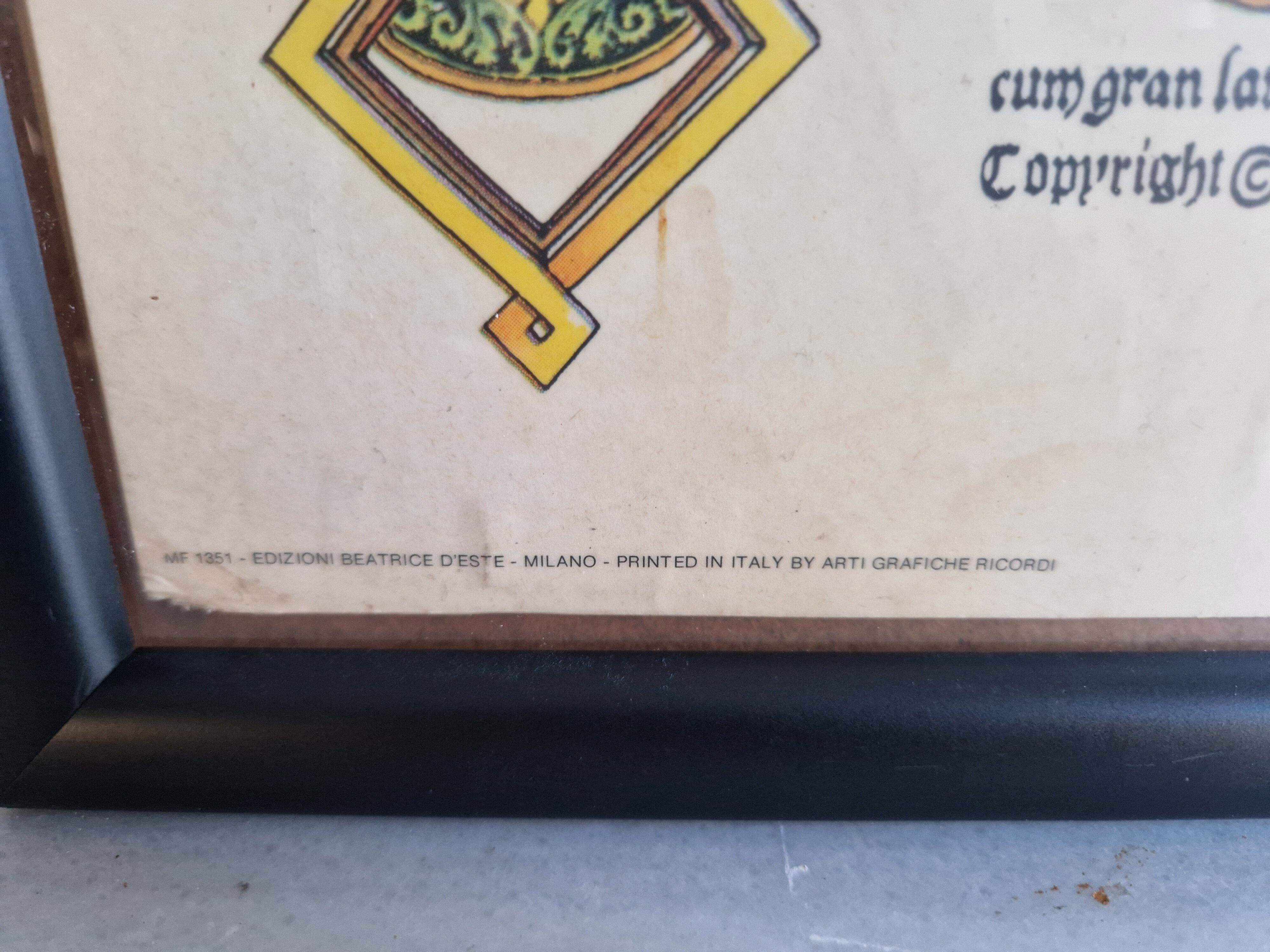 Original esoteric poster "Micro Cosmus" by Giovanni Tavaglione 1982